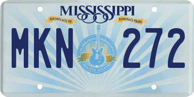 MS license plate MKN272