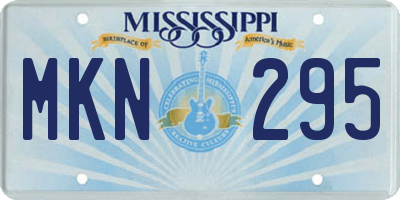 MS license plate MKN295