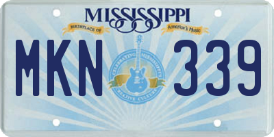 MS license plate MKN339