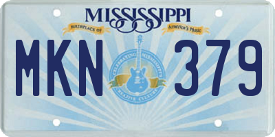 MS license plate MKN379