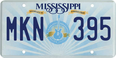 MS license plate MKN395