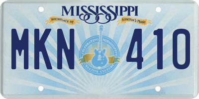 MS license plate MKN410
