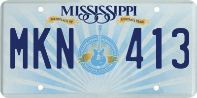 MS license plate MKN413