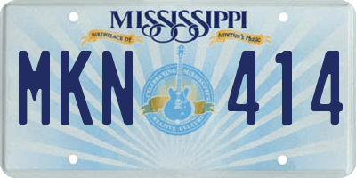 MS license plate MKN414