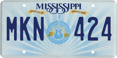 MS license plate MKN424