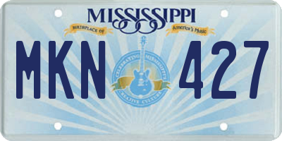MS license plate MKN427