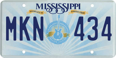MS license plate MKN434