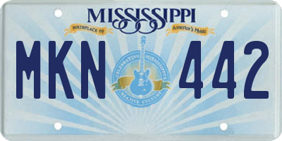 MS license plate MKN442