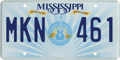 MS license plate MKN461