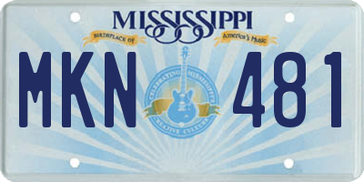 MS license plate MKN481