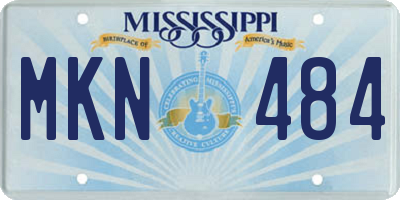 MS license plate MKN484