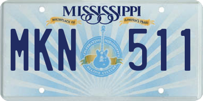 MS license plate MKN511