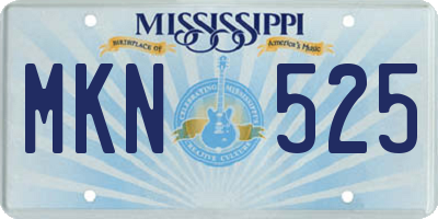 MS license plate MKN525