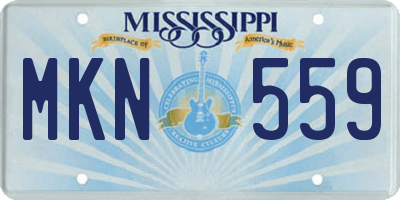 MS license plate MKN559