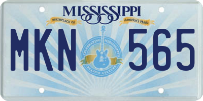 MS license plate MKN565
