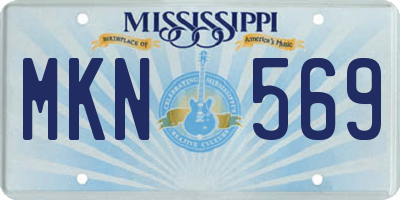 MS license plate MKN569
