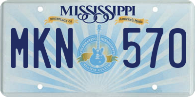 MS license plate MKN570