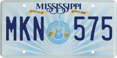 MS license plate MKN575