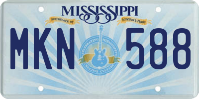 MS license plate MKN588