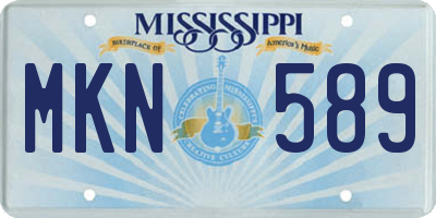 MS license plate MKN589