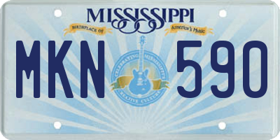 MS license plate MKN590