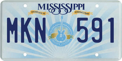 MS license plate MKN591