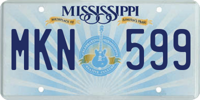 MS license plate MKN599