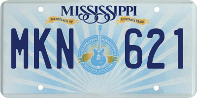 MS license plate MKN621