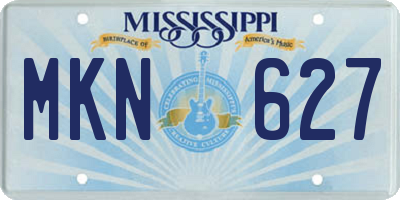 MS license plate MKN627