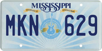MS license plate MKN629