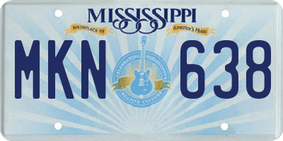 MS license plate MKN638
