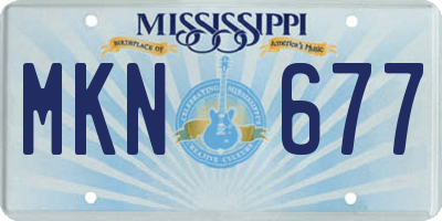 MS license plate MKN677