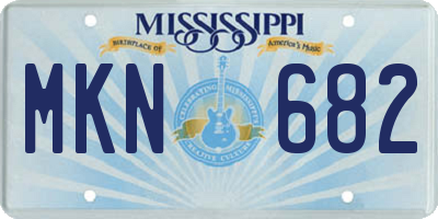 MS license plate MKN682