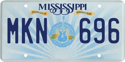 MS license plate MKN696