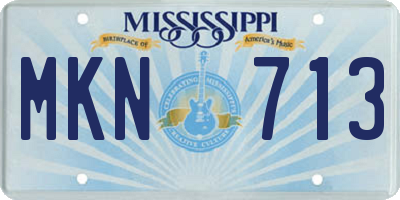 MS license plate MKN713