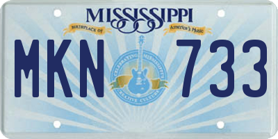 MS license plate MKN733