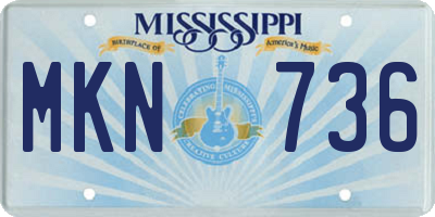 MS license plate MKN736