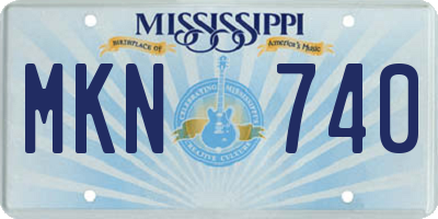 MS license plate MKN740