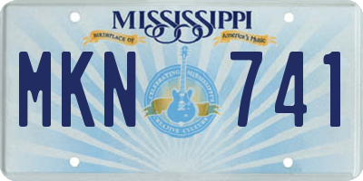 MS license plate MKN741