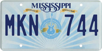 MS license plate MKN744