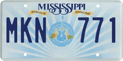 MS license plate MKN771
