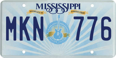 MS license plate MKN776