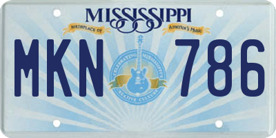 MS license plate MKN786