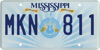 MS license plate MKN811