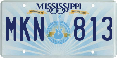 MS license plate MKN813