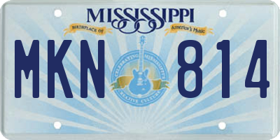 MS license plate MKN814