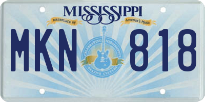 MS license plate MKN818