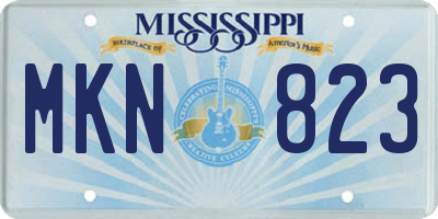 MS license plate MKN823