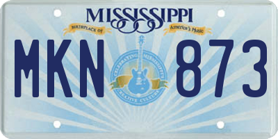 MS license plate MKN873