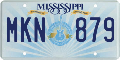 MS license plate MKN879